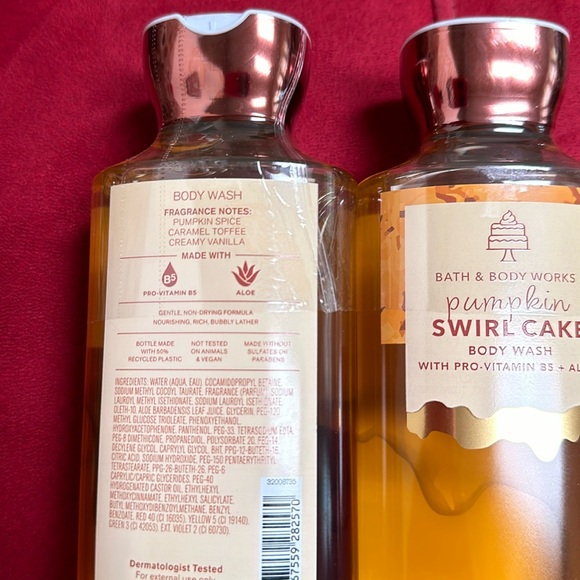 BBW 2pc Pumpkin Swirl Cake Body Wash - Picture 2 of 2